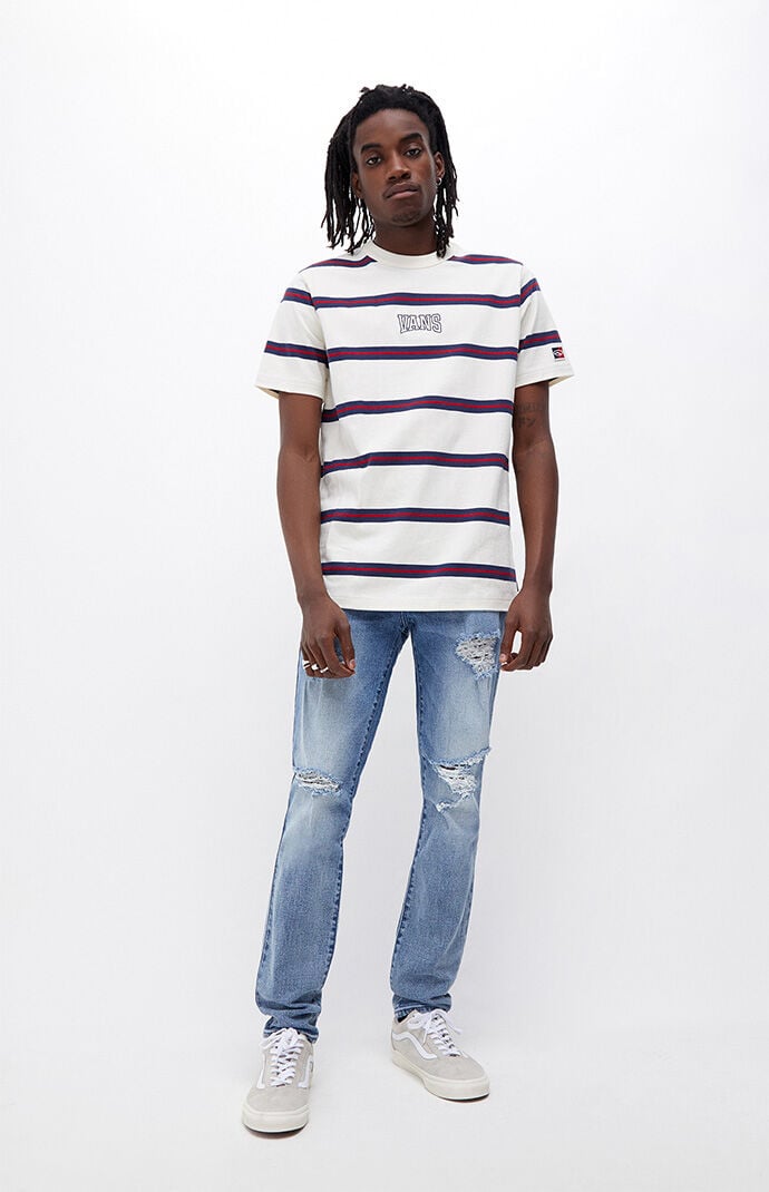 Guess striped shirt best sale outfit