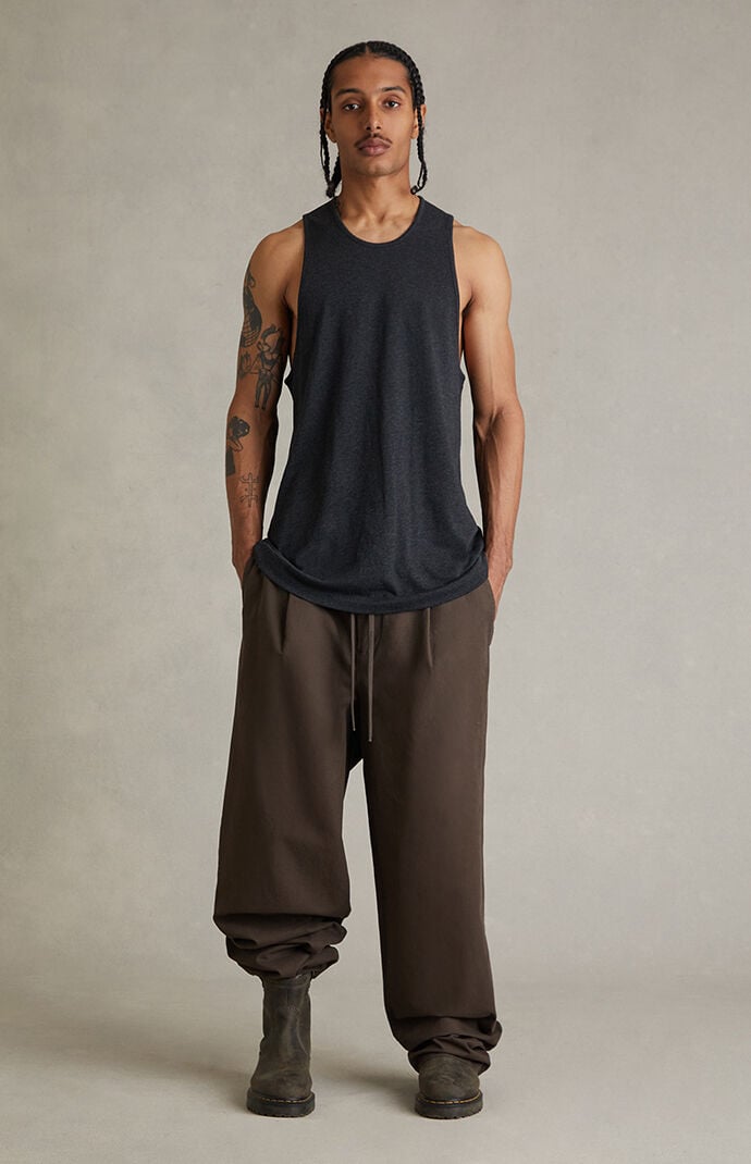 Fear of God ESSENTIALS Brown Pleated Baggy Pants | Pacsun