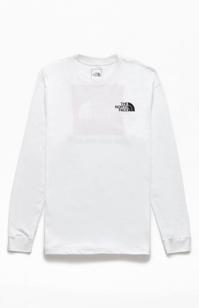 White Red Box Long Sleeve T-Shirt