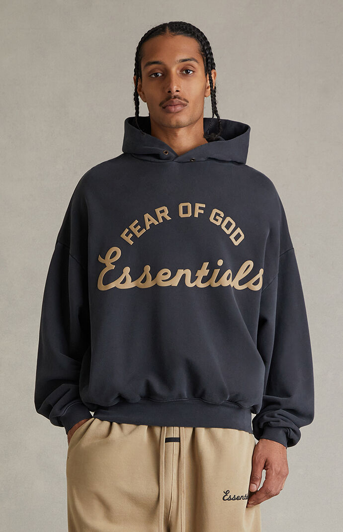 Fear of God ESSENTIALS Faded Black Training '90s Hoodie | Pacsun