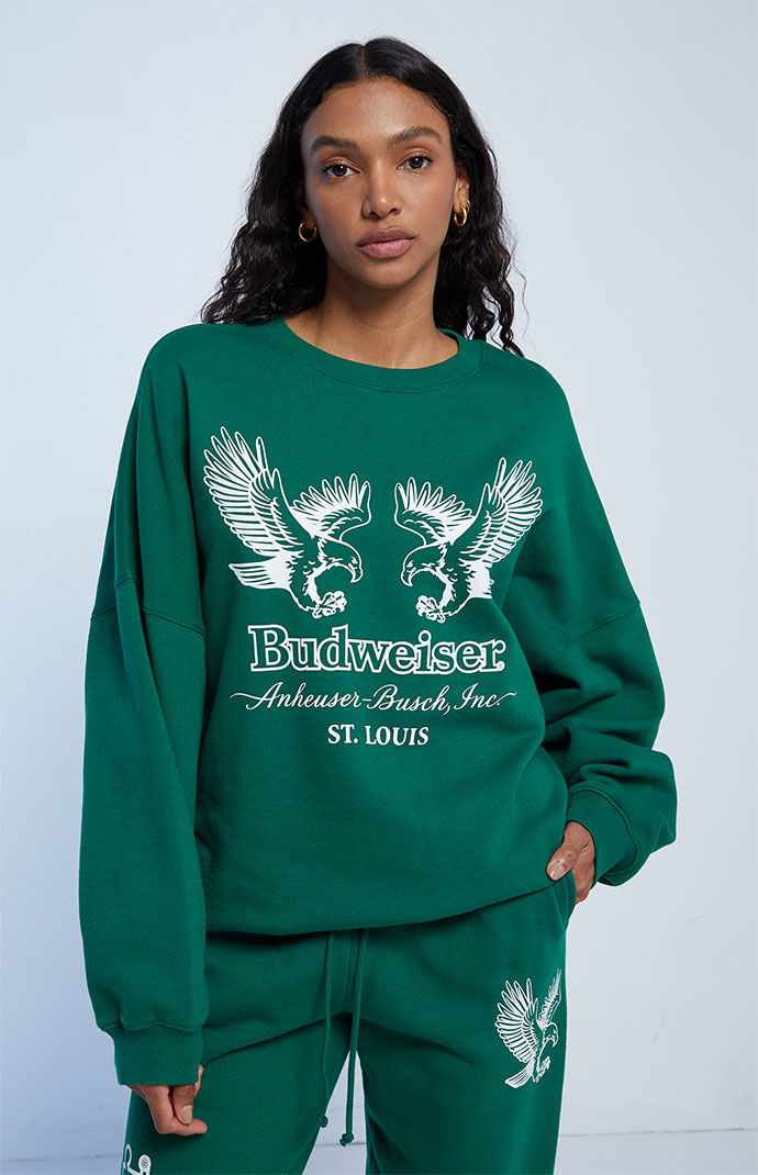 Budweiser crew neck sweatshirt hot sale