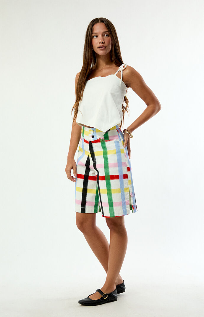 Sixxta Rainbow Confetti Wishes Jorts | Pacsun