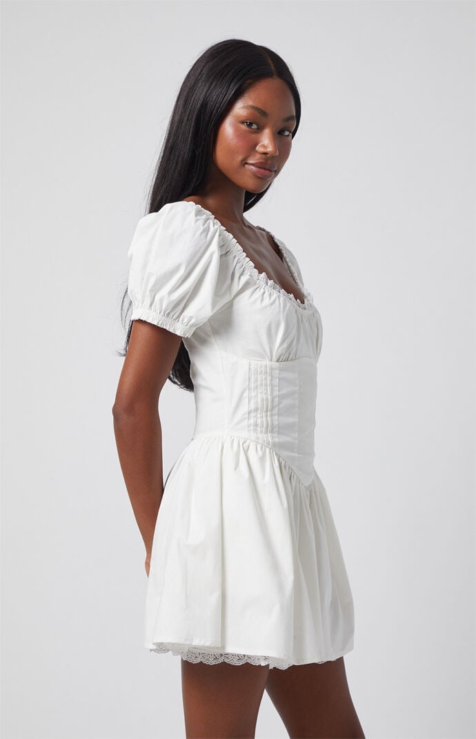 ワンピース laubeblanc Pin-tuck Lace Mini Dress 再入荷】Pin-tuck Lace Mini Dress – L'AUBE BLANC