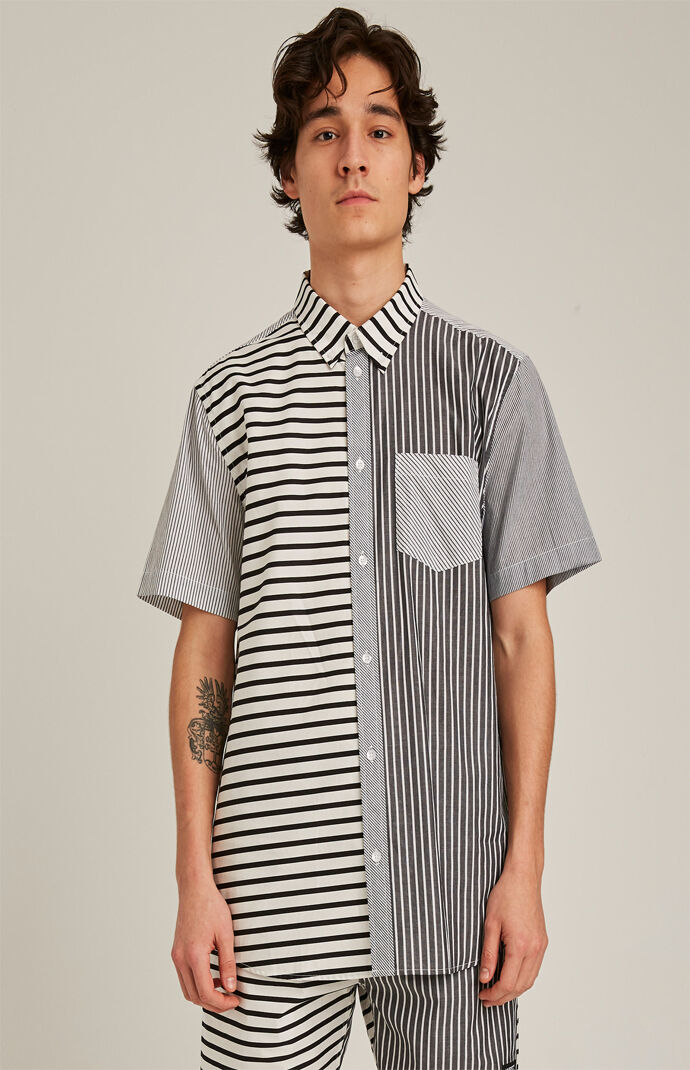 Olavi Striped Short Sleeve Button Up Shirt