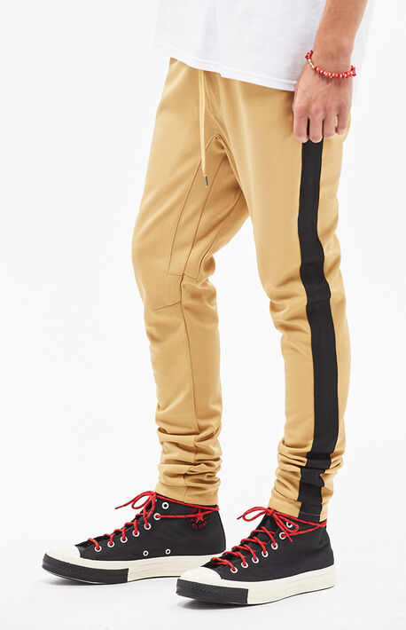 mens skinny leg track pants