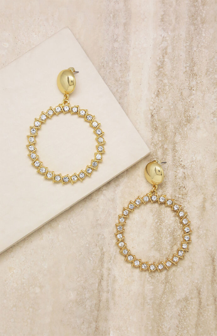 Cyclical Crystal Drop Earrings