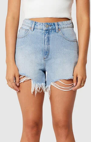 Cindy Venice High Waisted Relaxed Denim Shorts image number 1