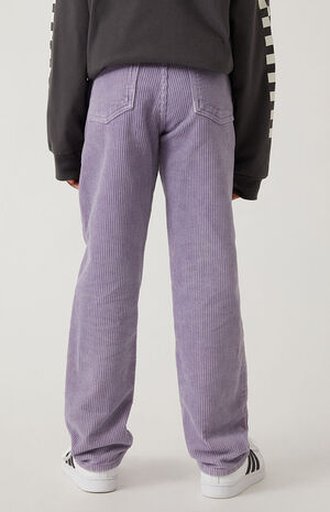 Lilac Corduroy Straight Leg Jeans image number 4