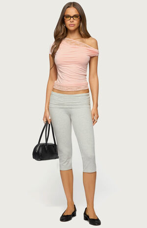 Lacey Layered Off Shoulder Top image number 5