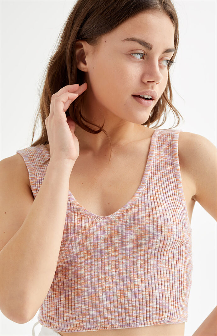 Space Dye Sweater Tank Top