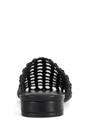 Women's Kismet Black Woven Flat Mules image number 3