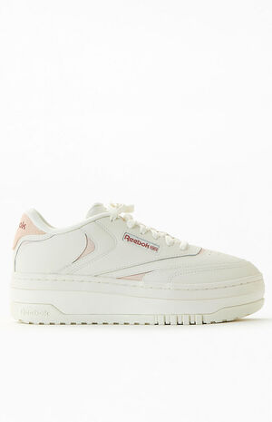 Women's White & Pink Club C 85 Extra Sneakers image number 1