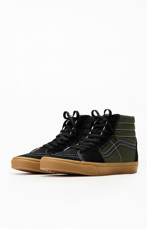 Obsidian Suede & Canvas Sk8-Hi Shoes image number 2
