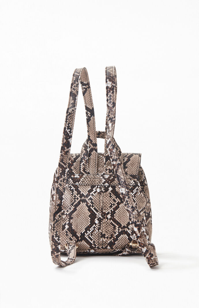 Snake Print Mini Backpack