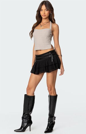 Steel Side Slit Halter Top image number 4