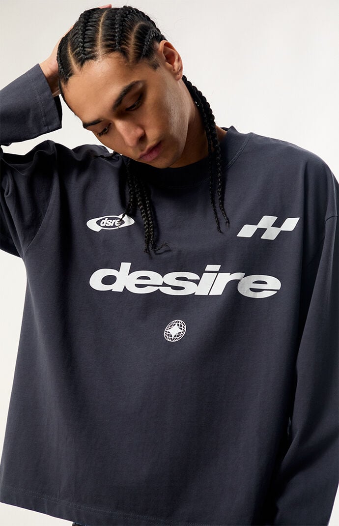 Pacsun Desire Heavyweight Cropped Long Sleeve T-Shirt