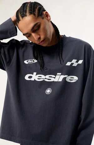 Desire Heavyweight Cropped Long Sleeve T-Shirt image number 1