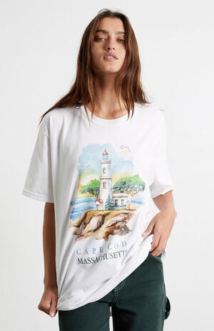 Cape Cod Massachusetts Oversized T-Shirt image number 1