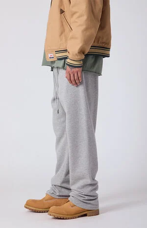 Gray Johnny Fleece Straight Sweatpants image number 3