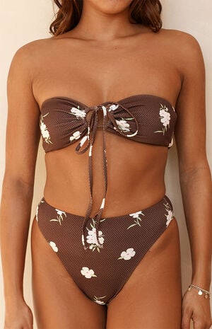 Amalfi String Tie Bandeau Bikini Top image number 4