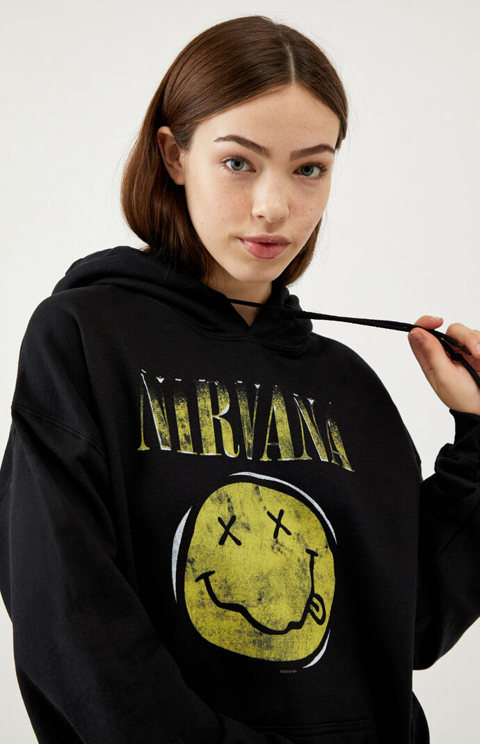 nirvana warped smile hoodie