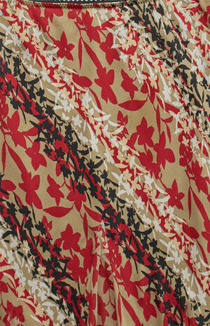 2000s Red Y2K Midi Skirt image number 3