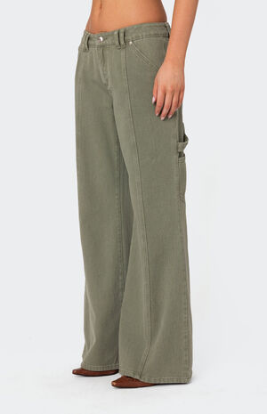 Lottie Low Rise Washed Carpenter Jeans image number 4