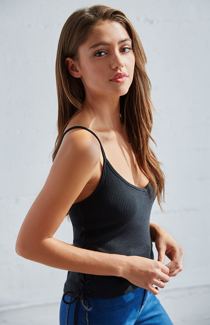 Me To We Side LaceUp Tank Top at