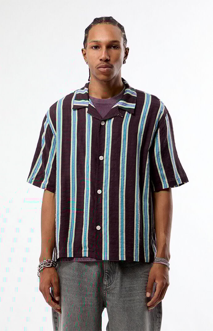 Pacsun Striped Eclipse Camp Shirt
