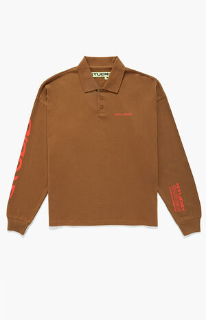 Chocolate Long Sleeve Polo T-Shirt image number 1