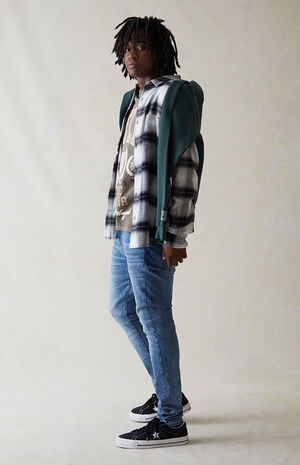 High Stretch Indigo Stacked Skinny Jeans image number 2
