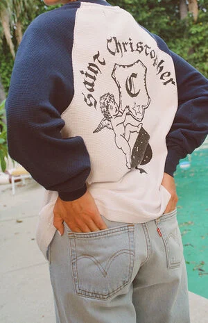 Cherub Crest Long Sleeve Thermal T-Shirt image number 1