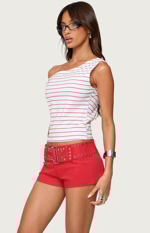 Keryn Striped Asymmetric Top image number 2
