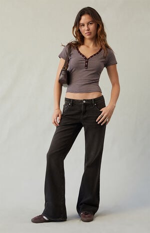 Jade Low Rise Bootcut Jeans Brown Tint Jade Low Rise Bootcut Jeans Brown Tint image number 5