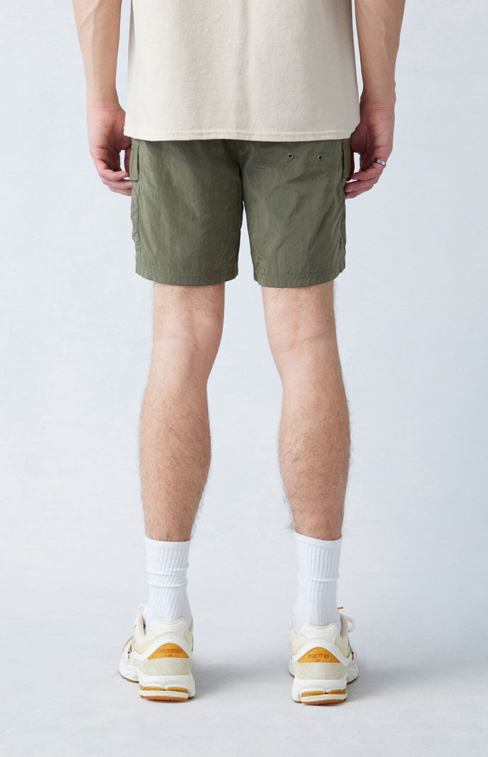 PacSun Olive Nylon Cargo Shorts | PacSun