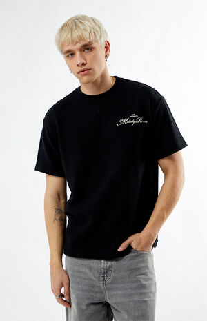Black Melody Waffle Knit T-Shirt image number 1