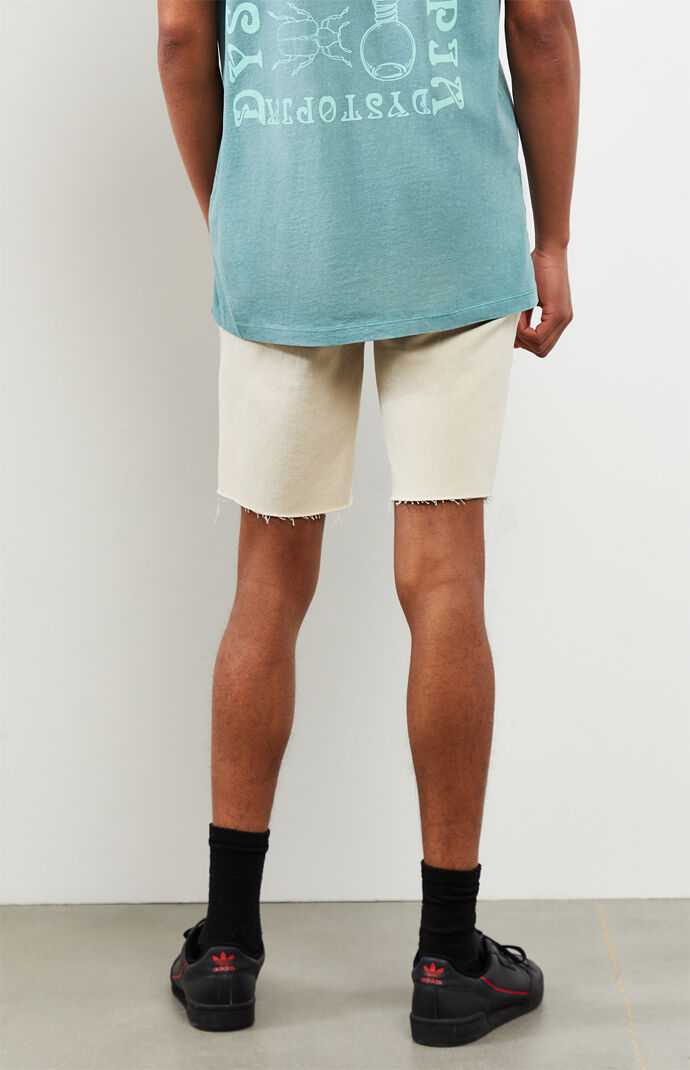 Khaki Denim Shorts