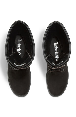 Women's Black Premium 14inch Lace-Up Waterproof Boots image number 2