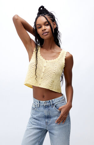 Crochet Woven Tank Top image number 1