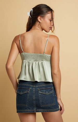 Tie Front Trim Cami image number 3