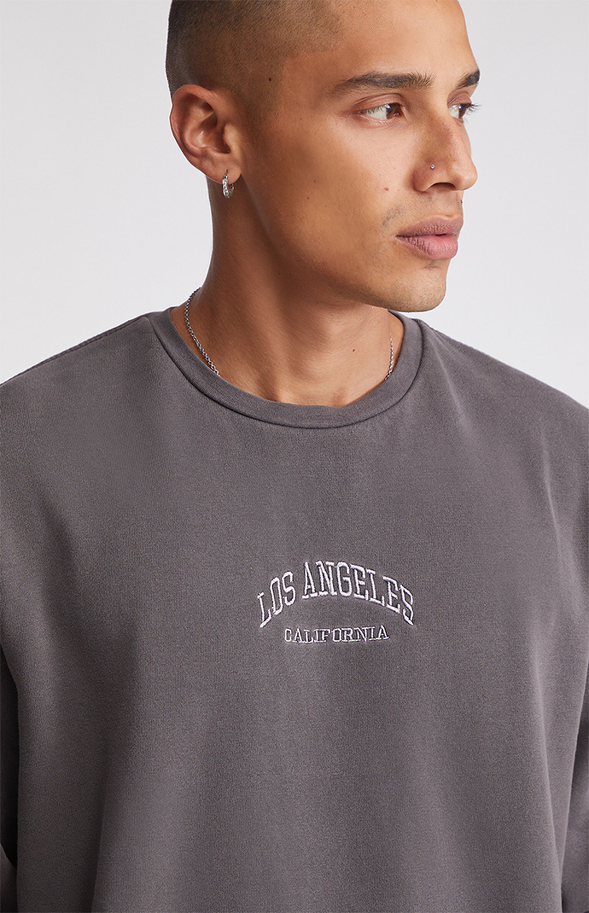 PacSun Washed Los Angeles Embroidered Crew Neck Sweatshirt | PacSun