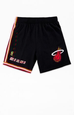 Miami Heat Road 96-97 Mesh Basketball Shorts image number 1