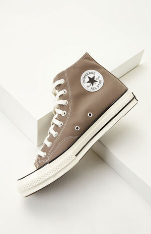 Recycled Taupe Chuck 70 High Top Shoes image number 2