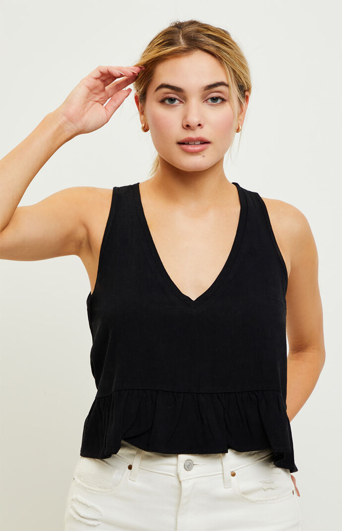 V-Neck Babydoll Tank Top