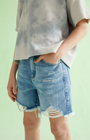 Medium Indigo Denim Shorts image number 2