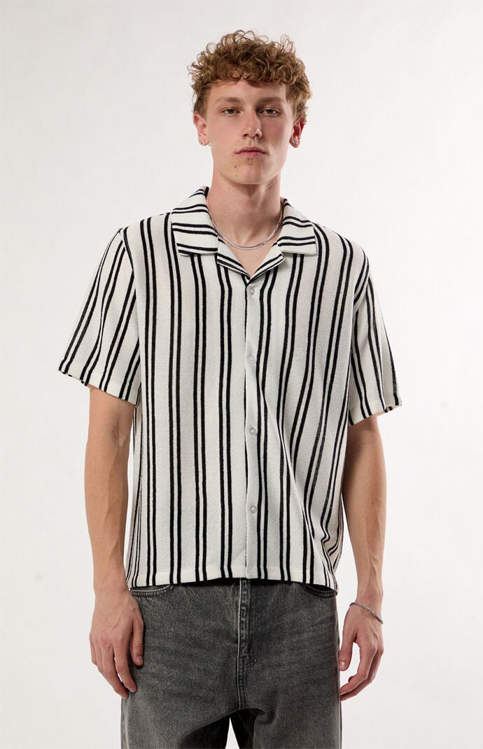 Pacsun Iron Striped Textured Camp Shirt