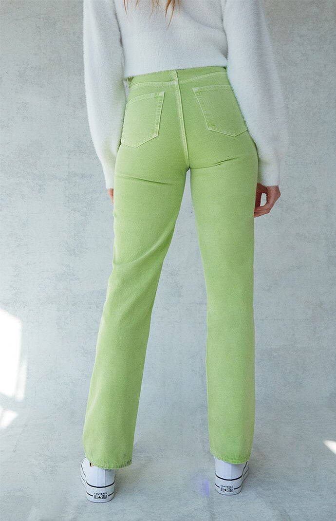 Lime green jeggings shop