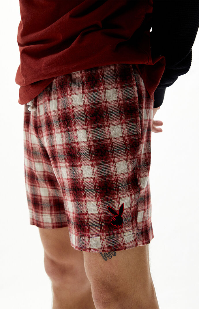 Playboy By PacSun State Line Flannel Shorts PacSun