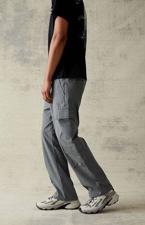Canvas Green Straight Cargo Pants image number 3