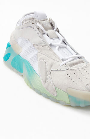 White & green streetball shoes clearance